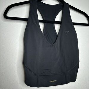 Gymshark Black Top with Gold Accent